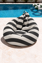 Nerlo Black Striped Outdoor Bean Bag