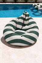 Nerlo Green Striped Outdoor Bean Bag