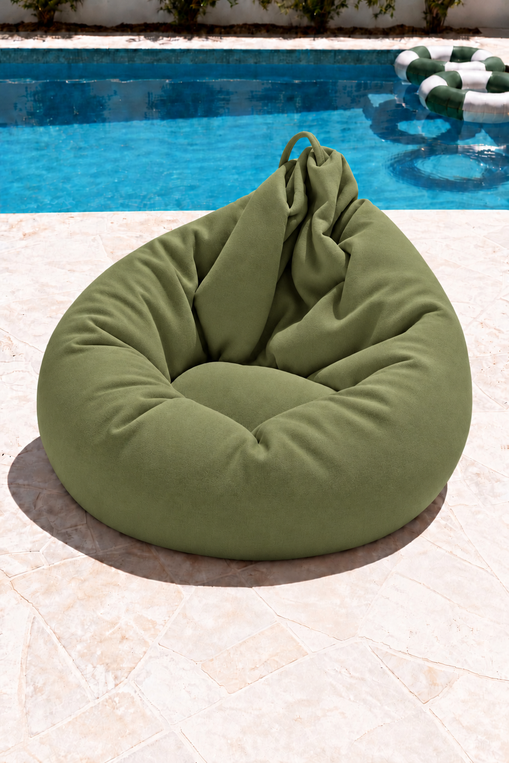 Nerlo Olive Green Outdoor Bean Bag