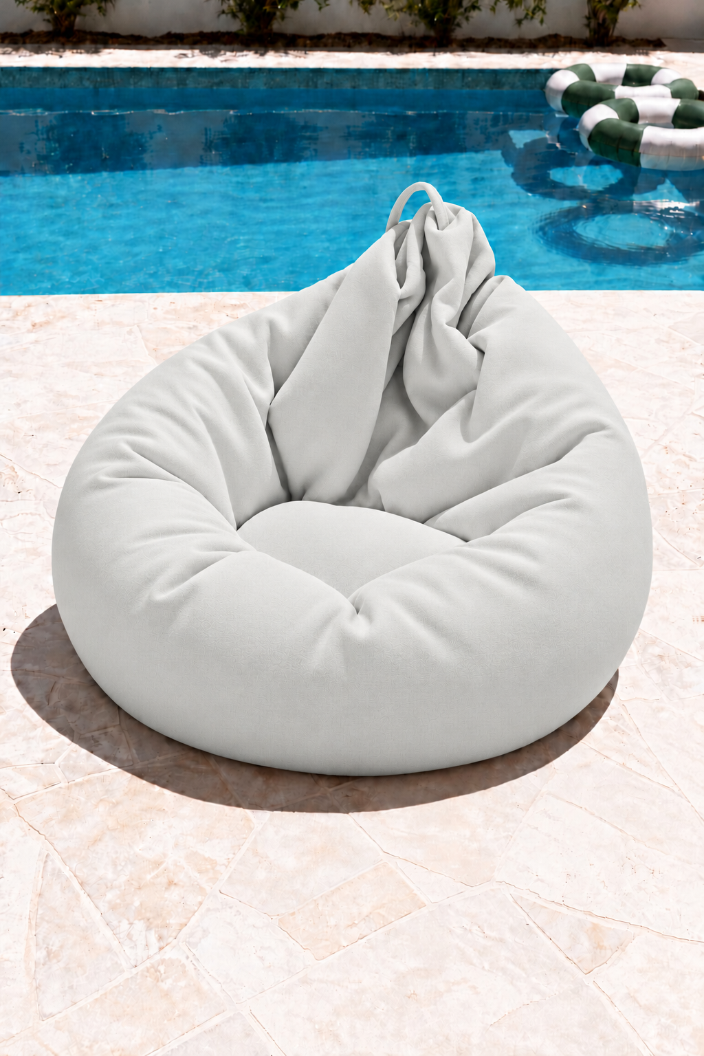 Nerlo White Outdoor Bean Bag