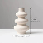 Curvy Ceramic Off-White Vase (3 Sizes)