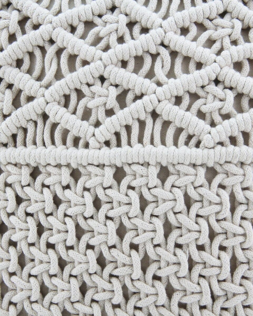 Patterned Natural White Cushion With Filler (2 Sizes)