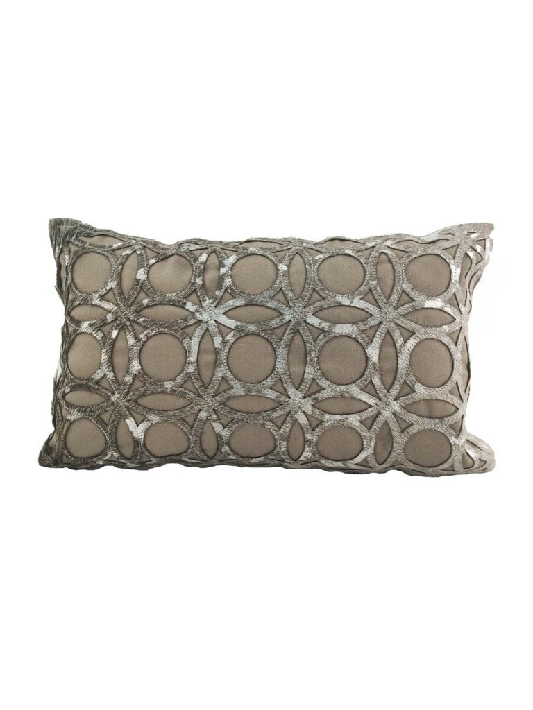 Bronze Sequined Patterned Cushion With Filler (30x50 CM) Cushion -- Cushion With Filler RAM 