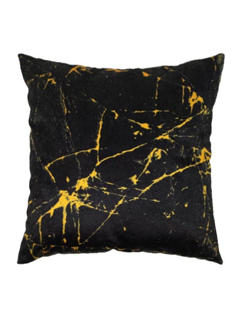 Black and yellow Velvet Cushion Cover (40X40 CM) Cushion -- Cushion Cover Homekode 