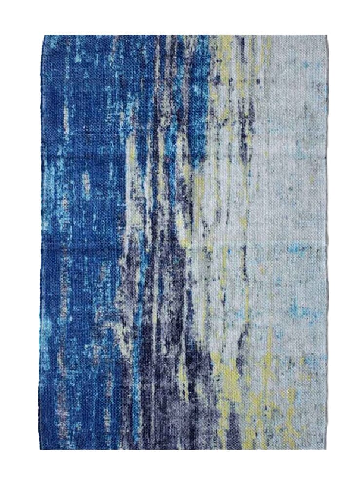 Blue Multi Color Digital Printed Rug (3 Sizes available)