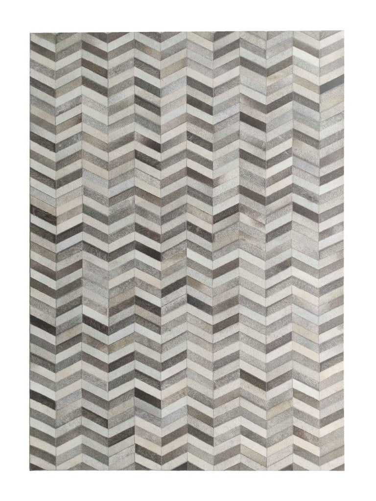 Grey Multi-Color Leather Rug (2 Sizes Available) Homekode 