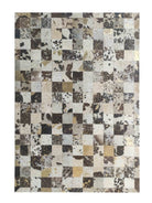 Checkered Pattern Multi-Color Leather Rug (4 Sizes)