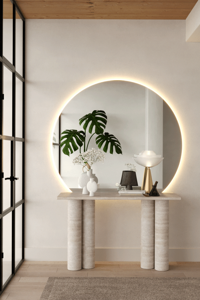 Half Moon LED Mirror (2 Sizes Available) Mirrors Homekode 