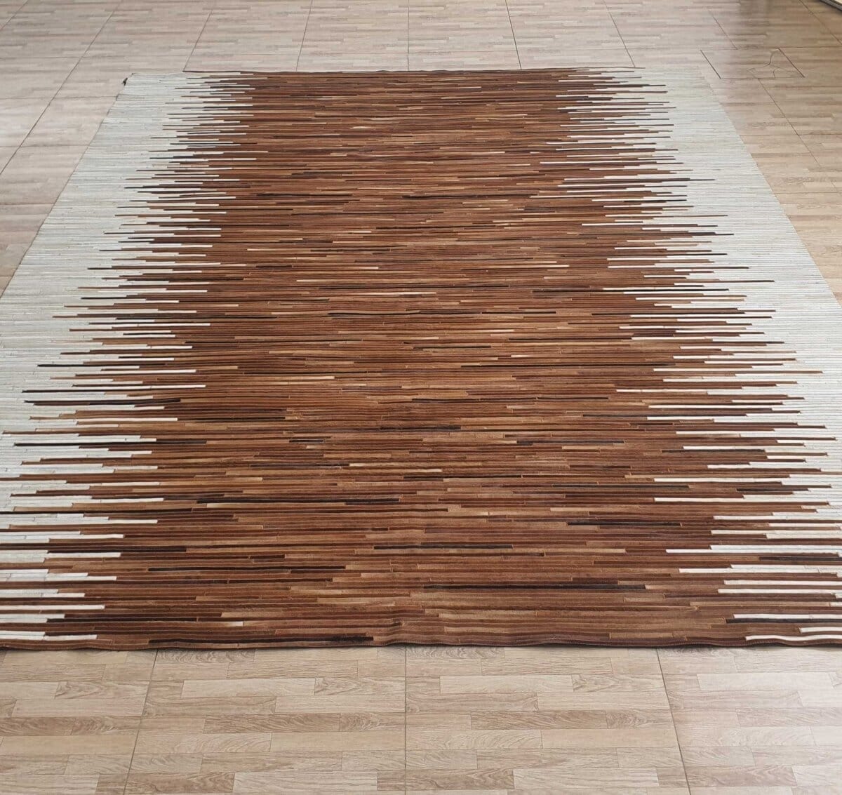 Timber Tones Gradient - Leather Rug (4 Sizes) LEATHER RUG RAM 