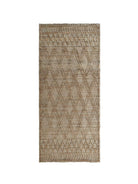 Earthly Elegance - Natural Color Jute with 3D Diamond Pattern (2 Sizes) WOVEN RUG RAM 80x200 CM (Hallway Rug) 