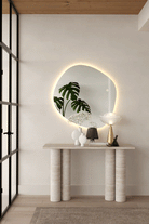 Backlit Irregular Square Frless Wall Mirror