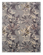 Silver Blossom Elegance - Handmade Rug (300x400 CM) HANDMADE CARPET 