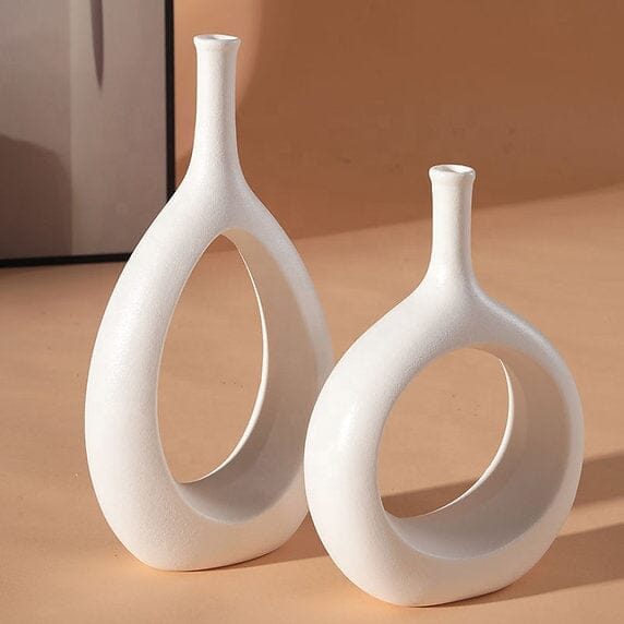 Oval Hollow Vases (Set of 2)