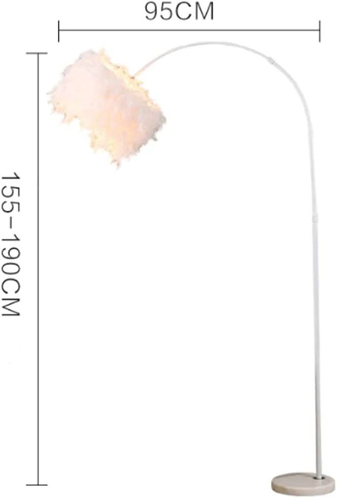 White Feather Curve Floor Lamp (195 CM) Homekode 