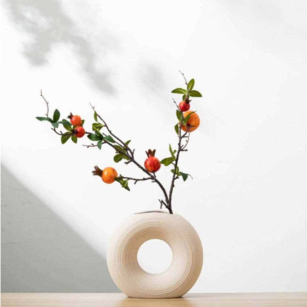 Ceramic Semi Circle Donut Vase (2 Sizes)