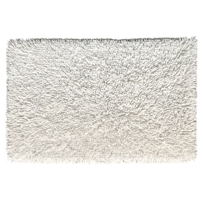 Bleach White Shaggy Bath Mat (60x90 CM)