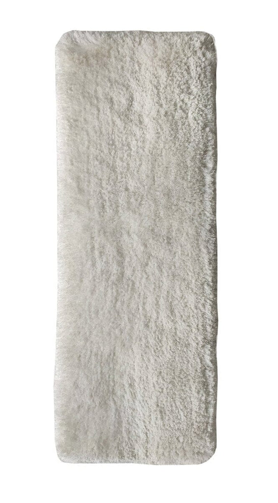 Hallway White Fluffy Shaggy Rug (2 Sizes)