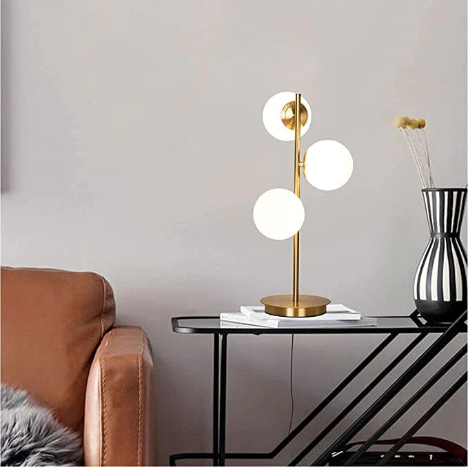 Gold Bubble Table Lamp (3 Bulbs) Homekode 