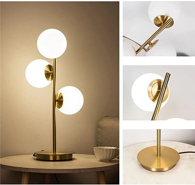 Gold Bubble Table Lamp (3 Bulbs) Homekode 