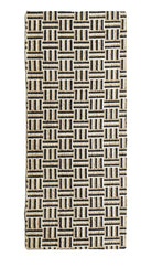 Vestibule - Hallway Black & Bleach Jute Rug (80x200 CM)