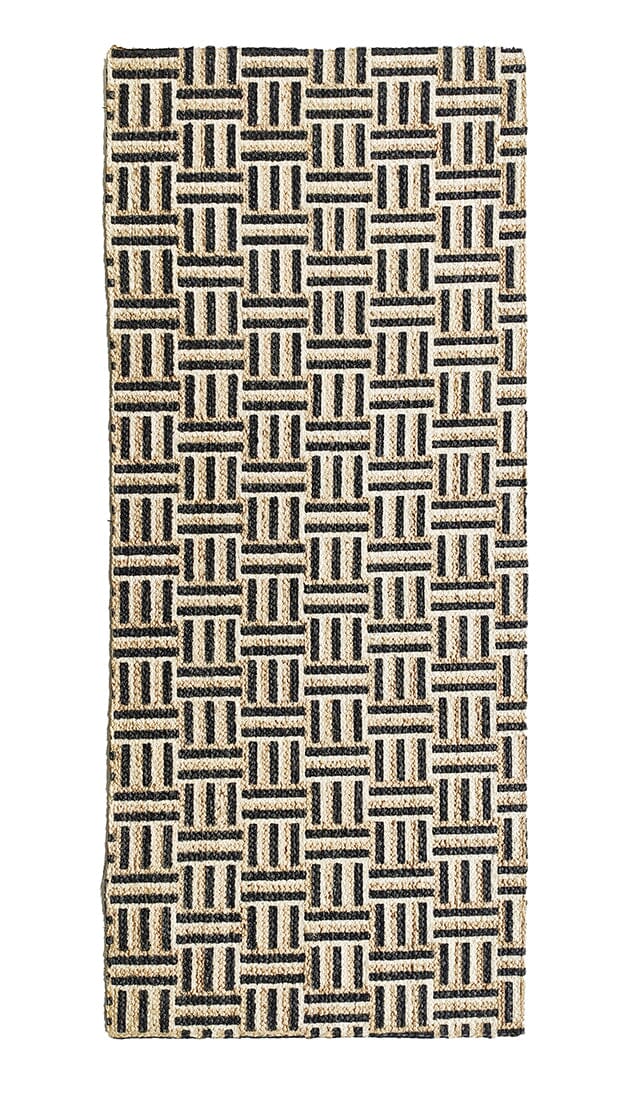 Vestibule - Hallway Black & Bleach Jute Rug (80x200 CM)