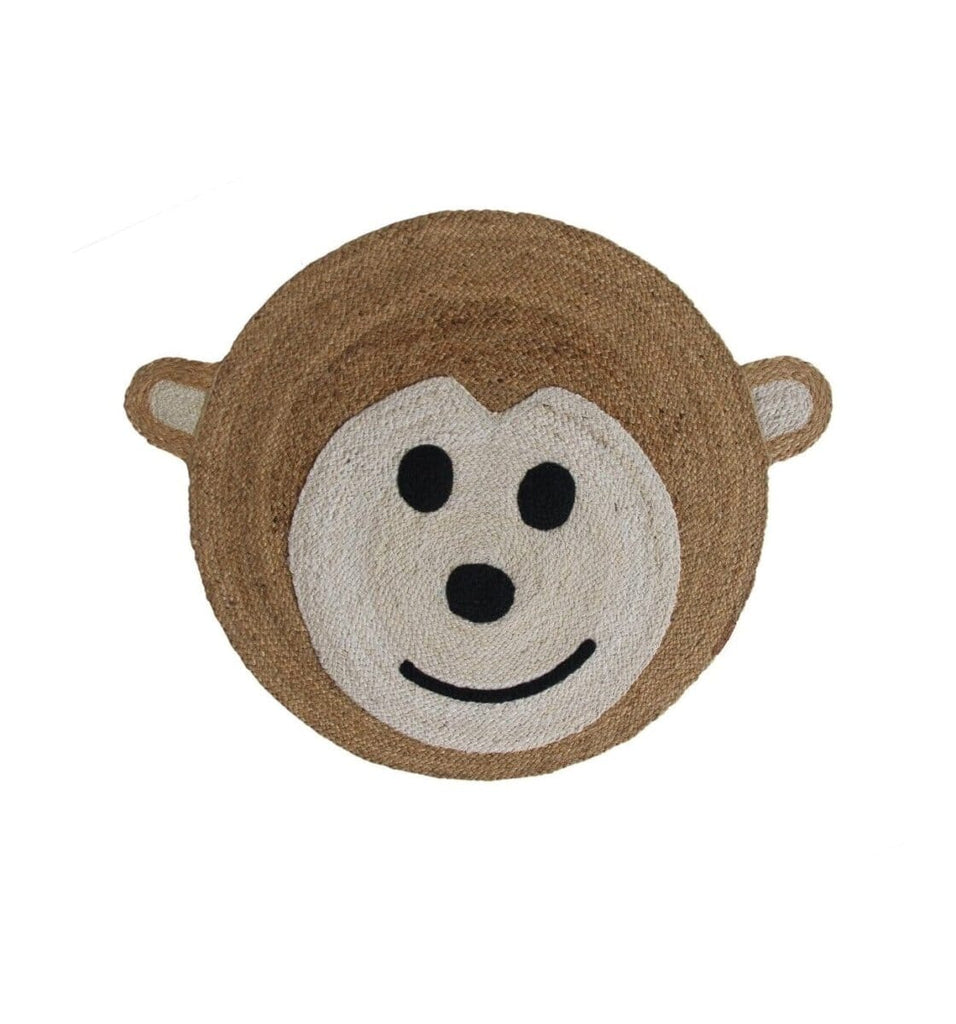 Monkeying Around - Kids Jute Braided Rug (90 CM)