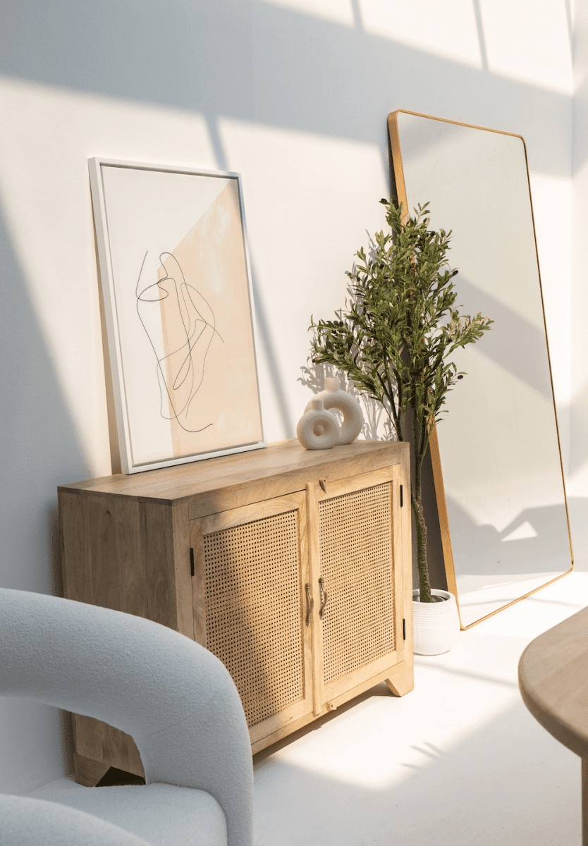 Adeline Gold Frame Rectangular Wall Mirror (220x120 CM)