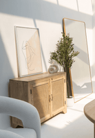 Adeline Gold Frame Rectangular Wall Mirror (220x120 CM)