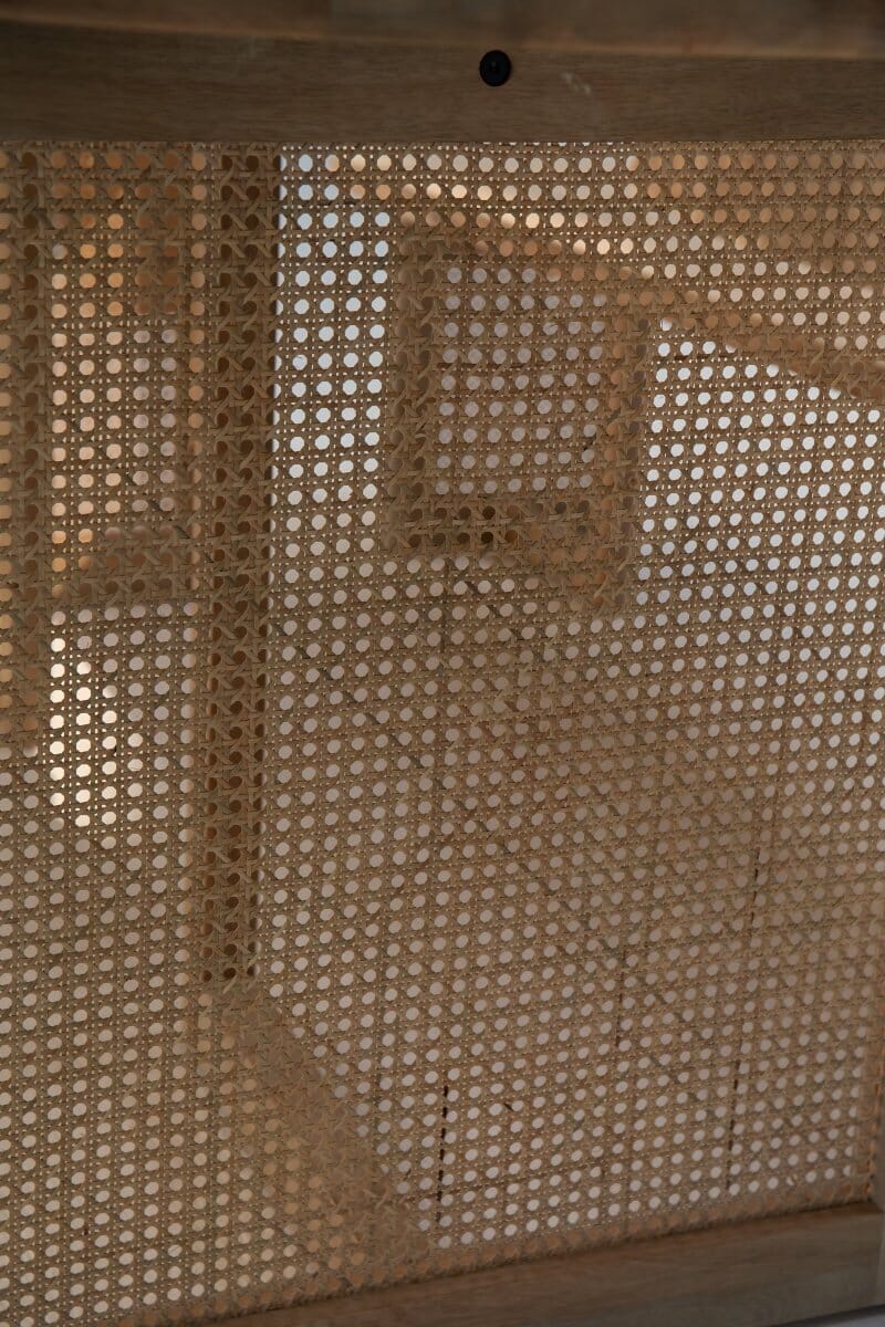 Ariana Wooden Dining Table with Rattan Legs