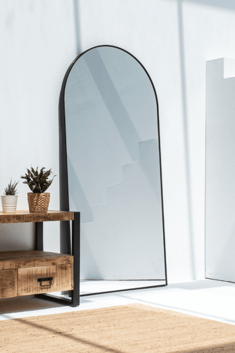 Black Arch Wall Mirror