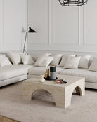 The Bloom - Travertine Coffee Table Homekode 