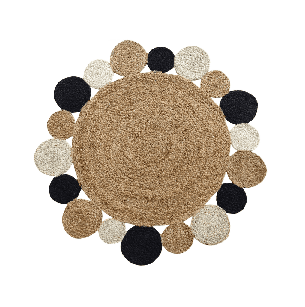 Circles Harmony - Jute Braided Round Rug (4 Sizes)