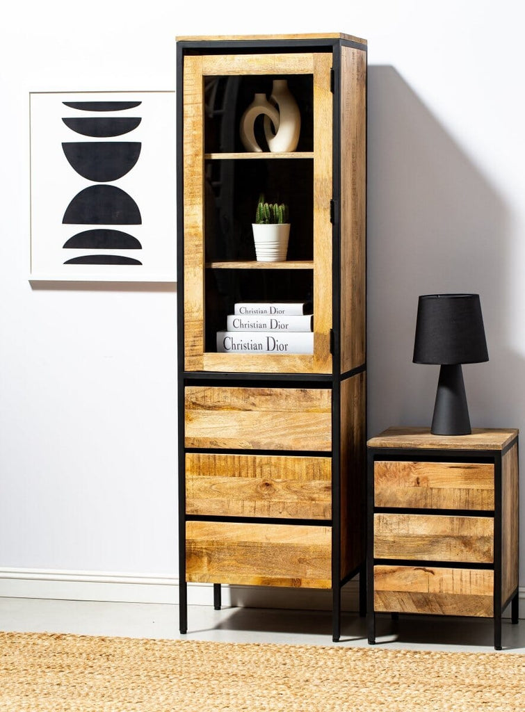 3 Drawers Cabinet with a Display Homekode 