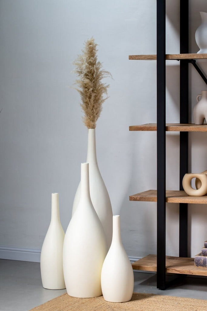 Floor Long White Vase (4 Sizes)
