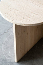 Oasis Travertine Round Top Side Table Homekode 