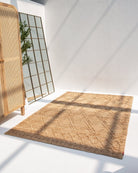 Earthly Elegance - Natural Color Jute with 3D Diamond Pattern (2 Sizes)