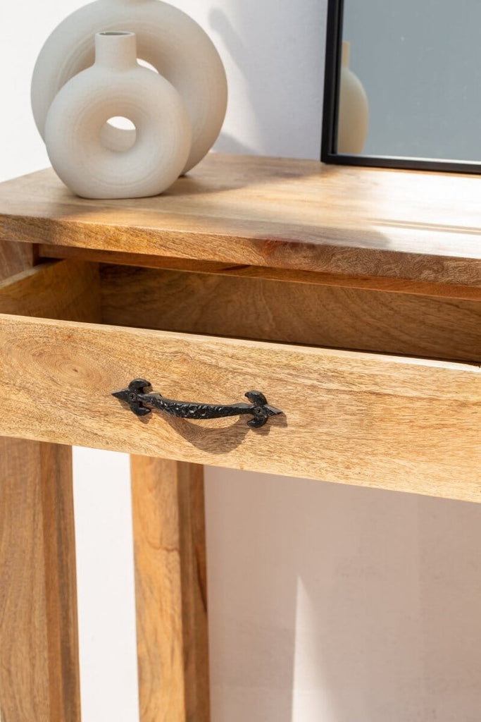 Sibylla Wooden Console with Two Drawers Homekode 