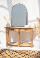 Sibylla Wooden Console with Two Drawers Homekode 