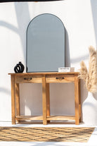 Sibylla Wooden Console with Two Drawers Homekode 