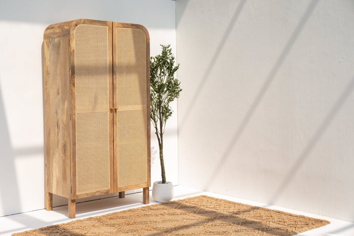 Azura Rattan Door Arch Top Cabinet Homekode 