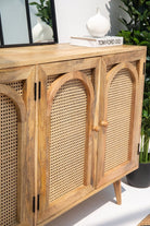 Oriana Four Doors Rattan Buffet with Arch Door Designs Homekode 