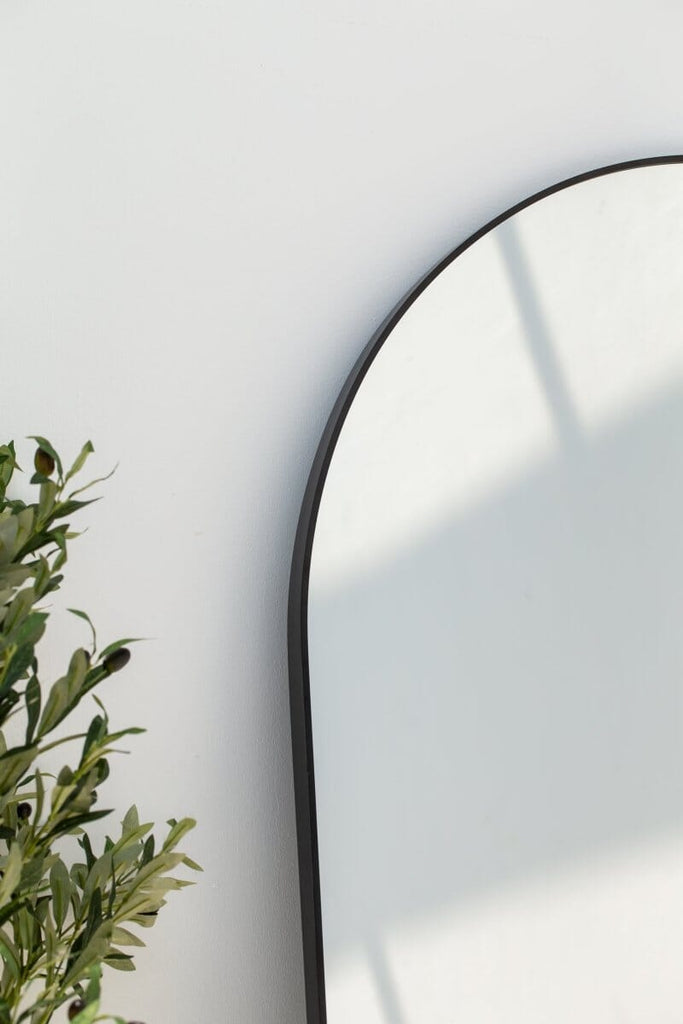 Full Length Arched Black Wall Mirror (7 Sizes) Mirrors Homekode 180x80 CM 
