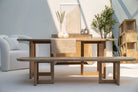 Ariana Wooden Dining Table with Rattan Legs Homekode 