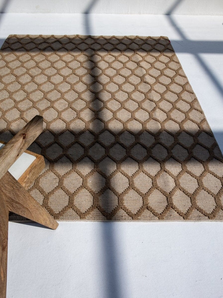 Neutral Essence - Off White & Beige Woven Rug (3 Sizes)