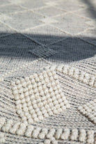 Ethereal Geometry - Natural Tassels White Woven Rug (3 Sizes)