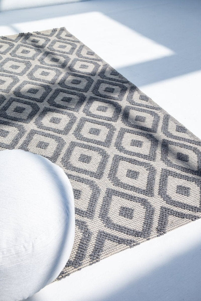 Mystic Weave - Pattern Natural Beige & Grey Woven Rug (2 Sizes)