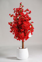 Red Cherry Blossomificial Faux Tree Plant