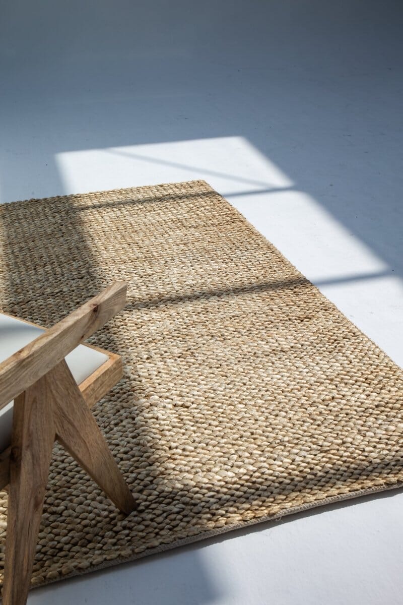 Natural Fiber Woven Rug – Textured Handcrafted Floor Covering – Homekode
