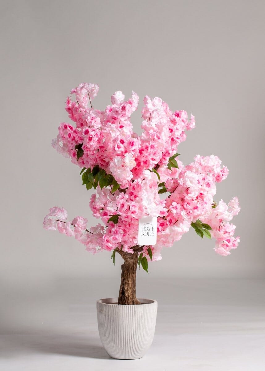 Pink Cherry Blossom Artificial Faux Tree - HomeKode