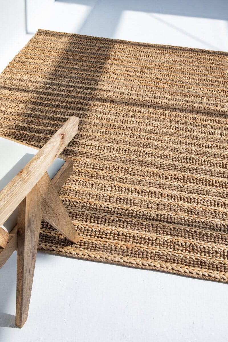 Natural Lines - Linear Jute Woven Rug (4 Sizes)